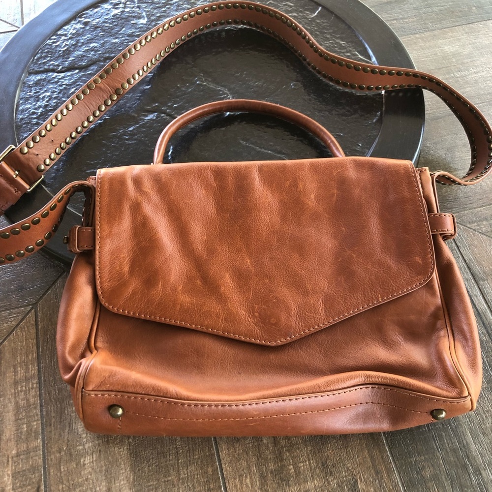 Treasure & Bond rugged leather messenger bag